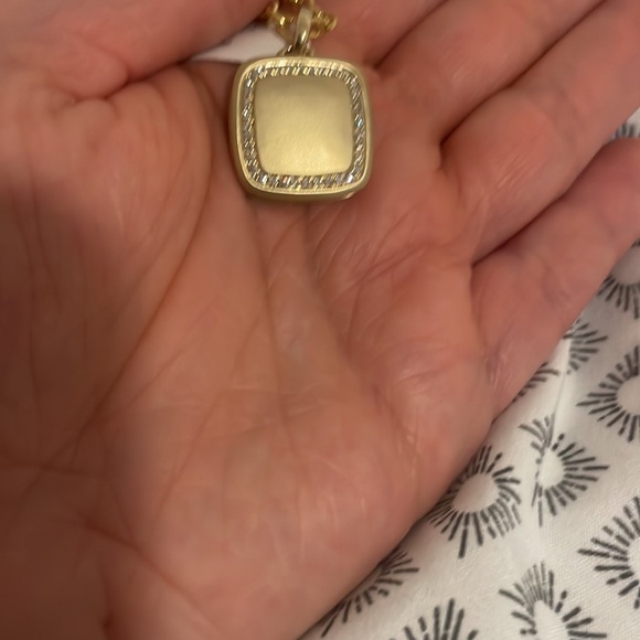 KC Designs 14k Gold and Diamond Cushion Shape Remembrance Locket Necklace - Picture 2 of 8